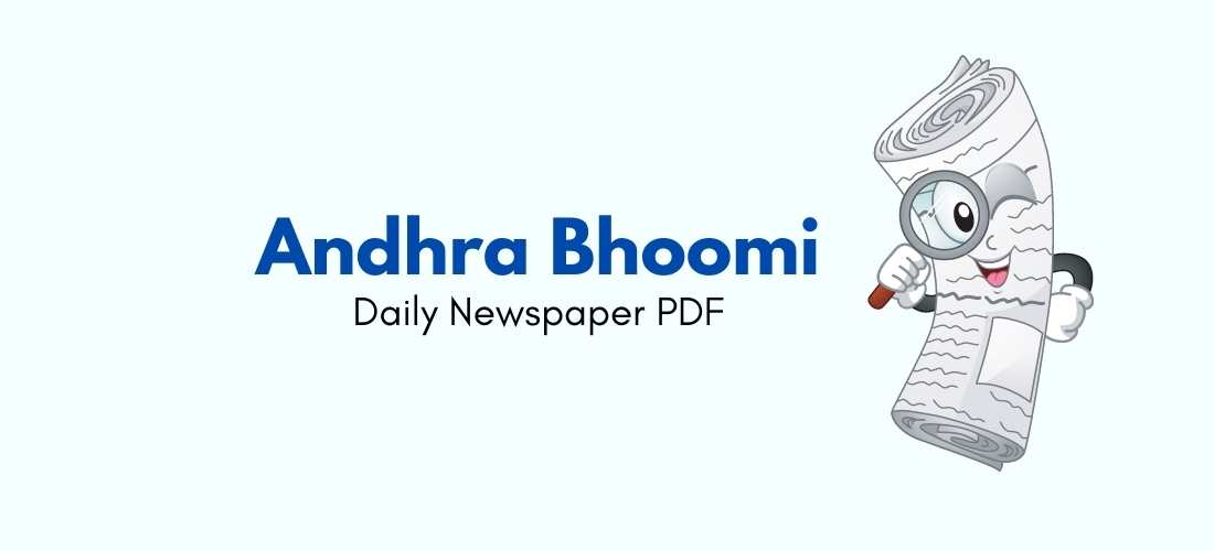 Andhra Bhoomi Epaper PDF